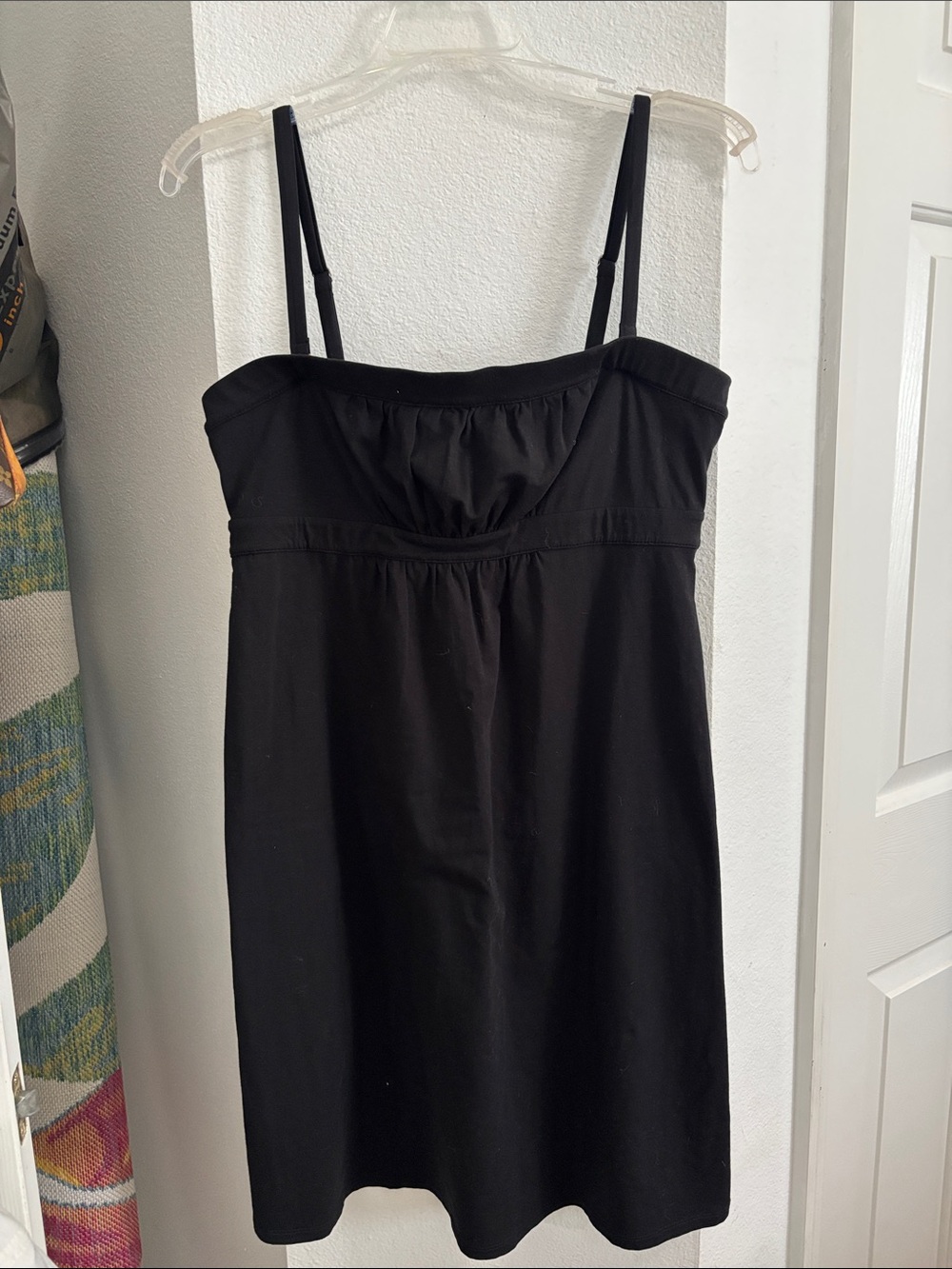LOFT Black Spaghetti-Strap Mini Dress